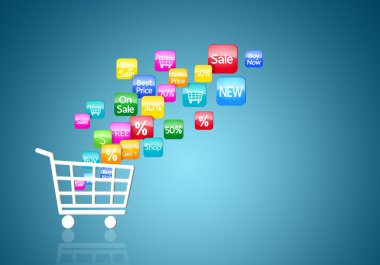 İnternet ve online alışveriş kavramı