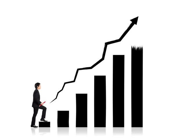 A siker az üzleti pozitív statisztikai koncepció — Stock Fotó
