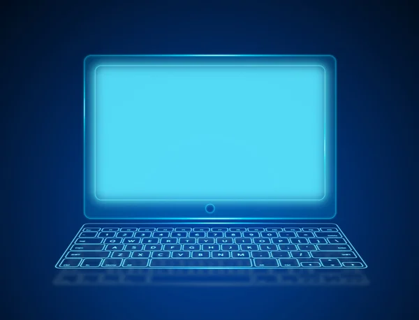 Notebook Computador portátil com espaço para a sua mensagem — Fotografia de Stock