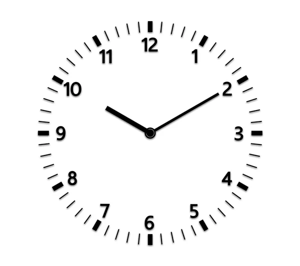 Biały zegar, zegar ścienny — Zdjęcie stockowe
