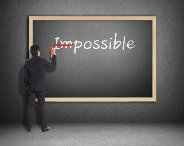 Dibujar a mano y cambiar la palabra imposible soy posible — Foto de Stock