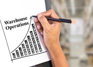 el yazısı ambar işlemi konsepti ile büyüyen grafik