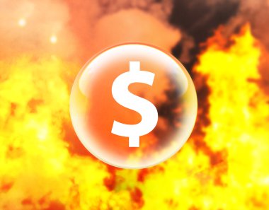 Dolar işareti olarak crystal ball yanıyor