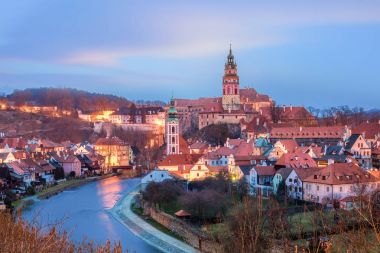 Cesky krumlov, Şehir Manzaralı gündoğumu zaman