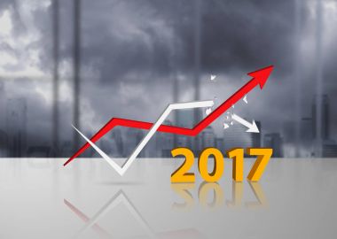 Artan ve azalan grafiklerle trendler 2017 konsepti