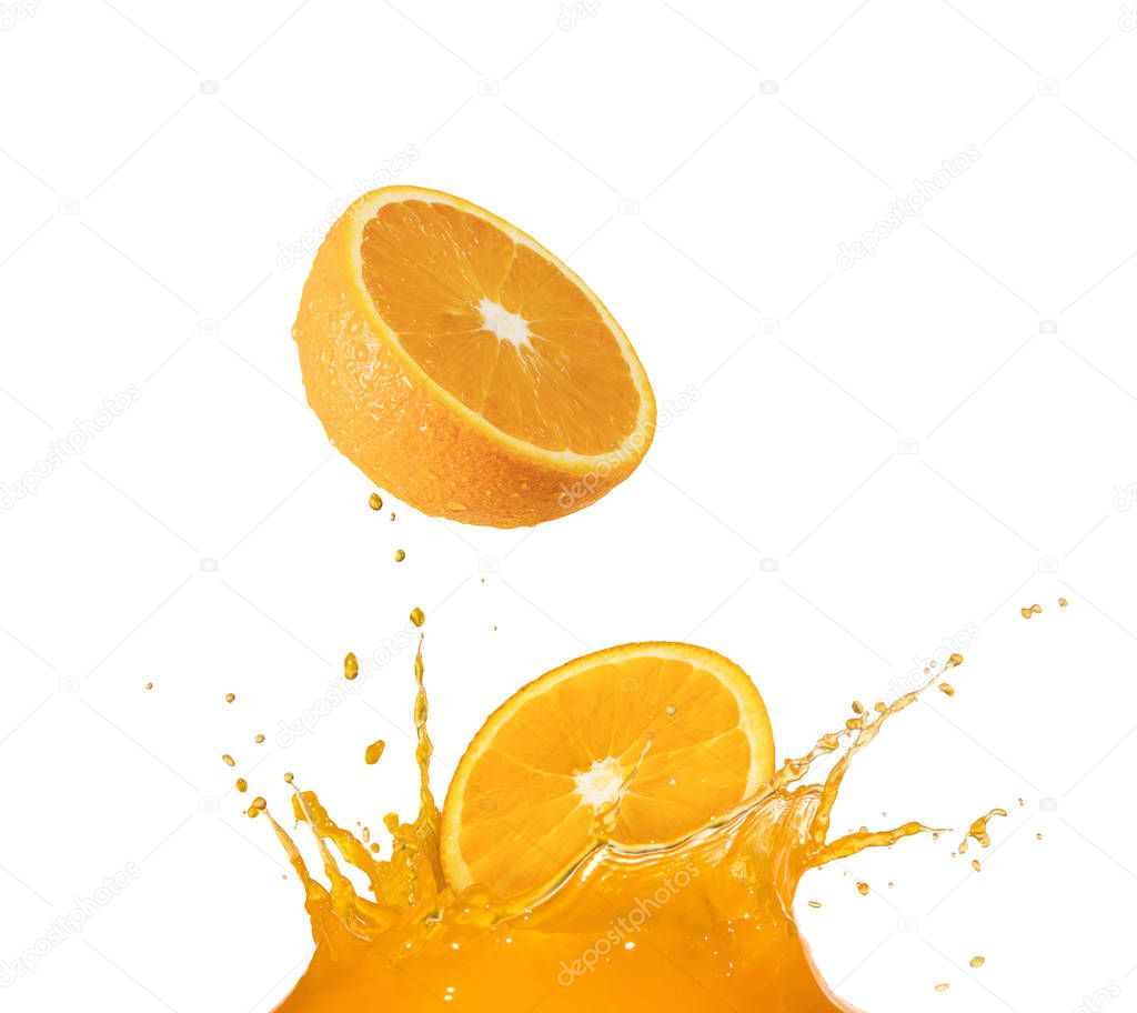 splashing orange juice