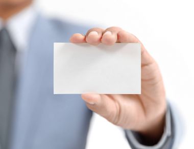  işadamı gösteren beyaz boş oyun kağıdı
