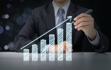 büyüme ile işadamı mevcut grafiği