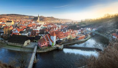 Cesky Krumlov, Çek Cumhuriyeti, seyahat hedef tarihi eski binada