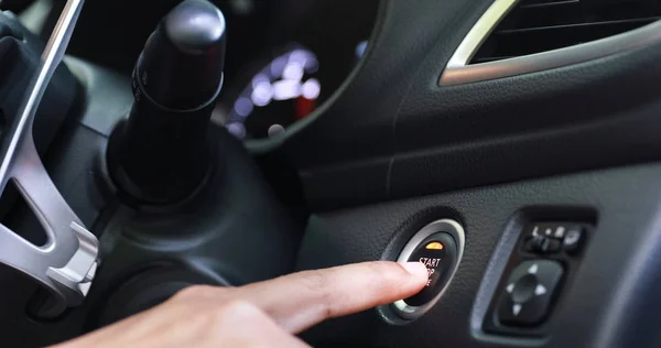 Botón Arranque Del Motor Del Coche Automático Para Entrada Sin —  Fotos de Stock