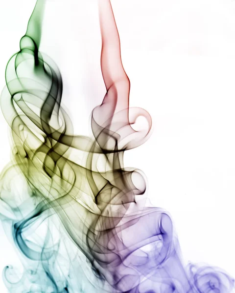 Weiß Blau Schwarz Und Regenbogenfarbenes Rauchmuster Textur Hintergrund — Stockfoto