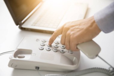 işadamı office arka plan dijital telefon