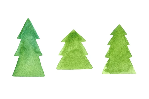 Suluboya süslemeli Noel ağacı köknarı. El çizimi bitkiler, toplar beyaz arka planda. Tasarım, kartlar, çocuk resimleri, ambalaj kağıtları için ladin arka planı — Stok fotoğraf
