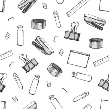 Okula geri dönüyorum - kalem eskizi geçmişi. Duvar kağıdı, şablon dolguları, tekstil, web sayfası arka planı, yüzey dokuları için kullanılabilir. Çizgi film sayfası