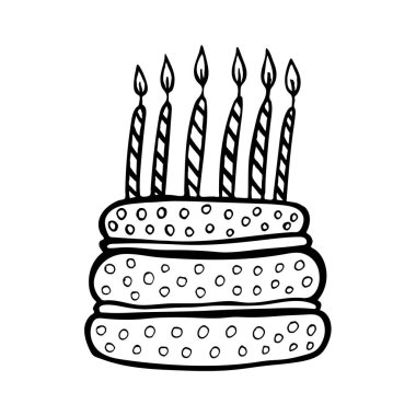 Suluboya kekler, farklı kek çeşitleri olan kekler: çilek, yabanmersini, çikolata. Turunçgil, ahududu. İzole edilmiş. Farklı menü, reklam ve kafe tasarımları için kullanması kolay