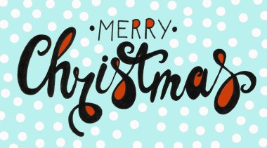 Mutlu noel el mektupları. Beyaz arka planda izole edilmiş. Dekor, kart, baskı, ağ, poster, afiş, tişört için tasarım