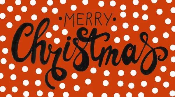 Feliz Navidad mano dibujado letras. Aislado sobre fondo blanco. Diseño para la decoración, tarjetas, impresión, tela, cartel, bandera, camiseta — Foto de Stock