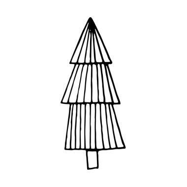 İyi bayramlar. Kutlama kartları, durağan, hediye etiketleri, hatıra defterleri, davetiyeler için harf ve dekorasyon vektör unsurlarıyla el çizimi Noel koleksiyonu.