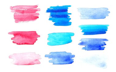 Soyut suluboya akvaryum eli lekeli sarı turuncu mavi mavi mor boya lekesi.