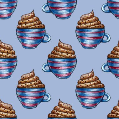 Sulu boya elementleri, ladin dalları, toplar, hediyeler, kalp, yıldız, tilki, köpek, ispinoz, kap kek, şapka, çorap. Kusursuz desen