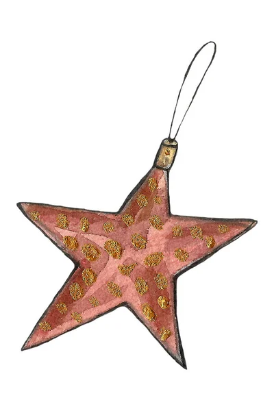 Рождественские лампочки ручной работы акварелью иллюстрации. Xmas ball decoration. декоративный фон для заголовка или поздравительной открытки, безделушки — стоковое фото