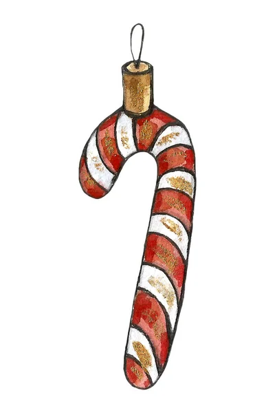 Weihnachtszwiebeln handgemachte Aquarell-Illustration. Weihnachtskugeldekoration. dekorativer Hintergrund für Kopfzeile oder Grußkarte, Kugeln-Dekorationen — Stockfoto