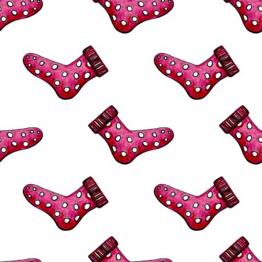 Zarif pembe süslemeli harflerin kış alfabesi. Suluboya elle çizilmiş mektup. Tasarım elementi