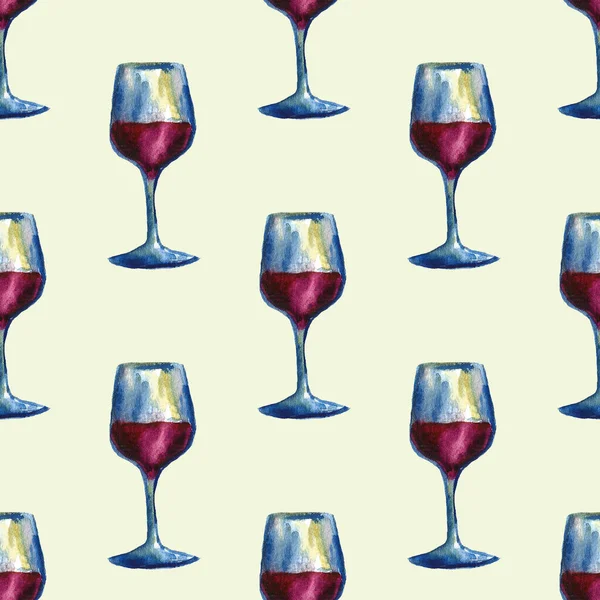 Coctail, cognac, bier, champagne, wijnfles en glas, tekening door aquarel en inkt, met de hand getekend illustratie — Stockfoto