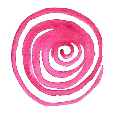 Şirin pembe tavşan ve benekler. Yürekli suluboya tavşan.