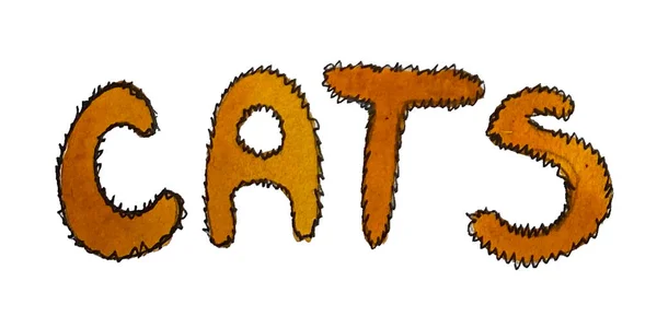 Alphabet aquarelle animaux mignons chats pépinière ensemble connexe. Chambre enfant affiche mur art déco. Enfants vêtements imprimés colorés. Illustration dessinée à la main en haute résolution . — Photo