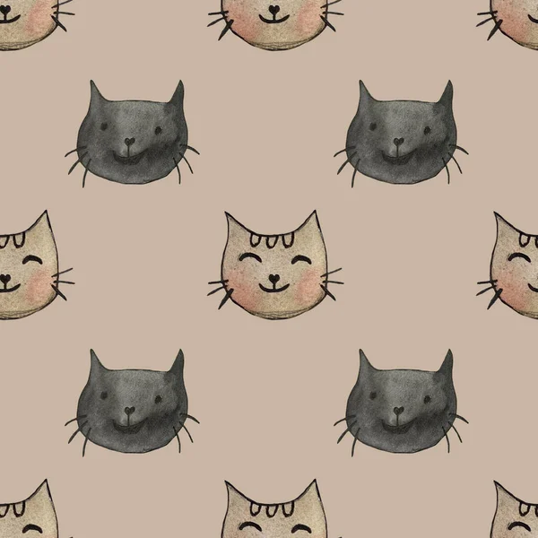 Ακουαρέλα αλφάβητο χαριτωμένα ζώα γάτες νηπιαγωγείο που σχετίζονται. Παιδικό δωμάτιο αφίσα τοίχο διακόσμηση τέχνης. Παιδικά ρούχα πολύχρωμα αποτυπώματα. Χειροποίητη απεικόνιση σε υψηλή ανάλυση. — Φωτογραφία Αρχείου