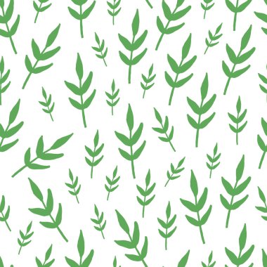 Yaprak ve çiçeklerle çizilmiş ağaç dallarının klasik, pürüzsüz deseni. Bahar zamanı, çiçek, çiçek, tatlı.