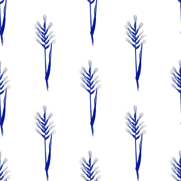 Ilustração com inscrição azul clara Vibrações de primavera, em estilo de letras à mão, com folhas e textura, para atender primavera, férias de primavera, impressão em tecido ou papel e digital — Fotografia de Stock