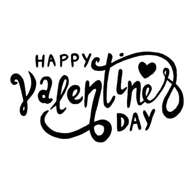 Sevgililer günü için vektör el aşk alıntısı çizdi. Tişörtler, posterler, kartlar. Havada aşk kokusu var, mutlu..