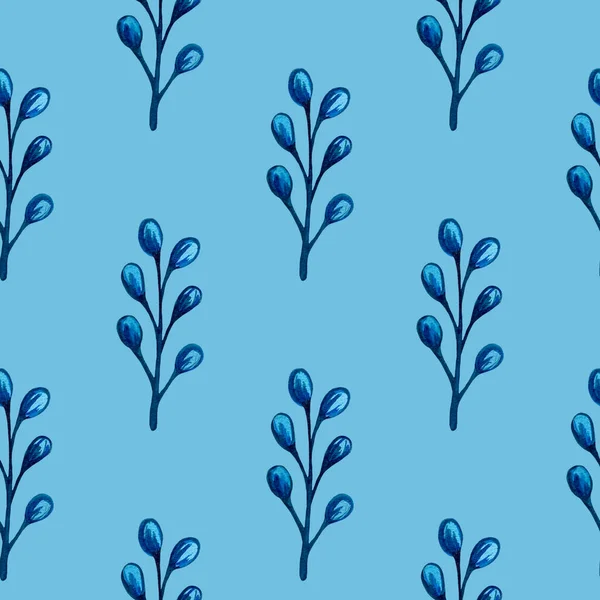 Set Van Aquarel Tekening Kruiden Bloemen Illustratie — Stockfoto