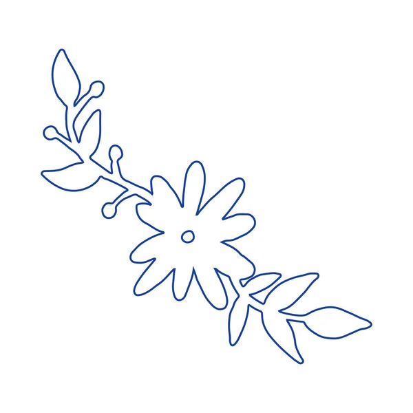 Набір Плоских Квіткових Іконок Силуеті Ізольовані Білому — стоковий вектор