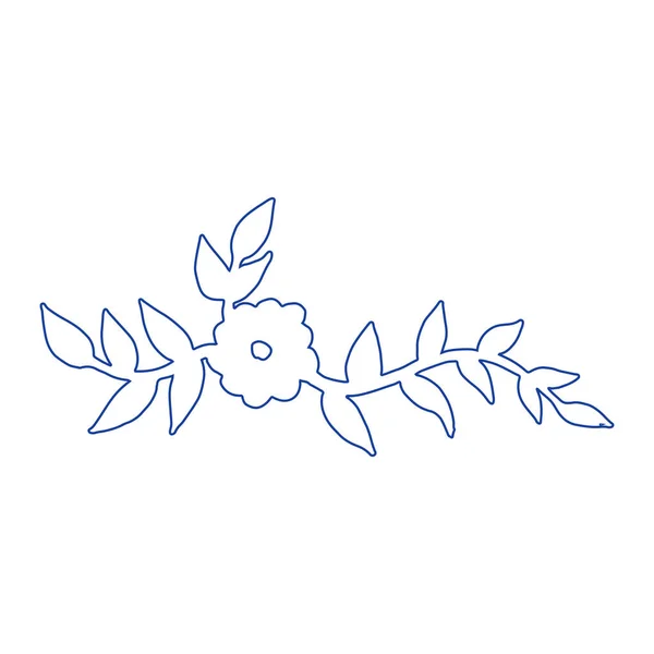Sada Plochých Ikon Květin Siluetě Izolované Bílém — Stockový vektor