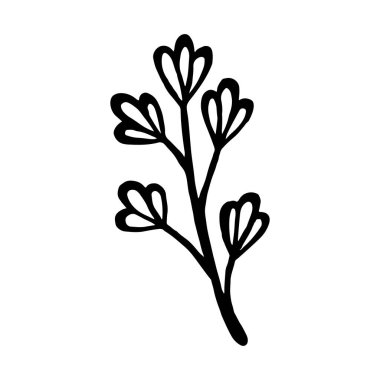 Siluette beyaz üzerine izole edilmiş bir dizi düz çiçek simgesi.