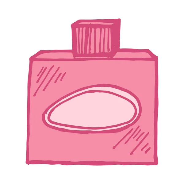 Cuidados Com Pele Ilustração Vetorial Desenhada Mão Cosmética Creme Parfume —  Vetores de Stock