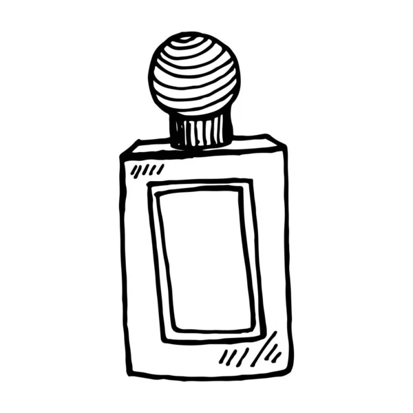 Cuidados Com Pele Ilustração Vetorial Desenhada Mão Cosmética Creme Parfume — Vetor de Stock