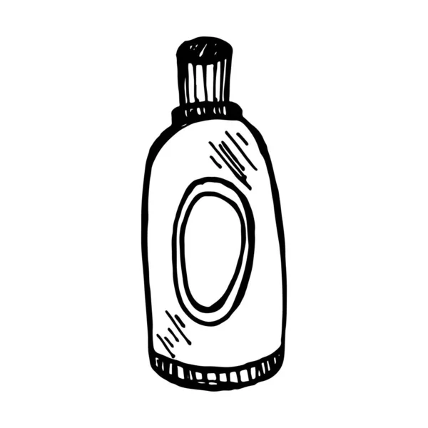 Bőrápolási Kozmetikai Kézzel Rajzolt Vektor Illusztráció Tejszín Parfüm Szérumcsepp Arczselé — Stock Vector