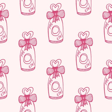 Cilt bakımı kozmetik el yapımı vektör çizimi. Krema, parfüm, serum damlası ve yüz jölesi veya losyon ikonları. 24 saat yüz kremi koruması. Tıbbi cilt kozmetiği.