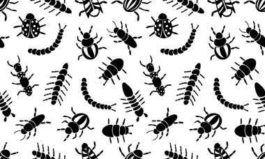 Böcek Icons set - ince çizgi stili içindeki hata simgeler vektör toplama