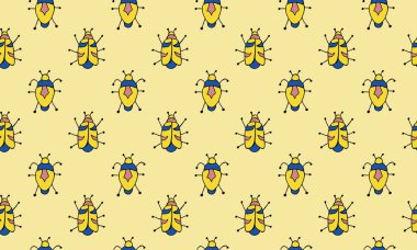 Beyaz üzerine izole edilmiş basit tehlike böceği çizgi film renkli simge sembolü. Vektör İllüstrasyonu