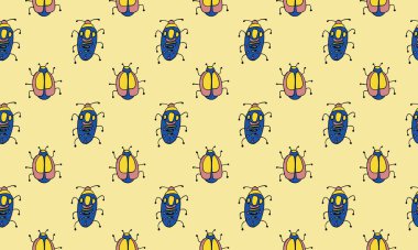 Beyaz üzerine izole edilmiş basit tehlike böceği çizgi film renkli simge sembolü. Vektör İllüstrasyonu