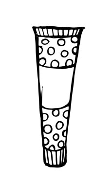 Cilt bakımı kozmetik el yapımı vektör çizimi. Krema, parfüm, serum damlası ve yüz jölesi veya losyon ikonları. 24 saat yüz kremi koruması. Tıbbi cilt kozmetiği.