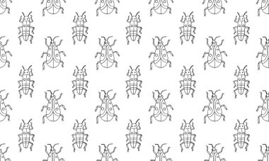 Basit tehlike böceği çizgi film simgesi. Vektör İllüstrasyonu