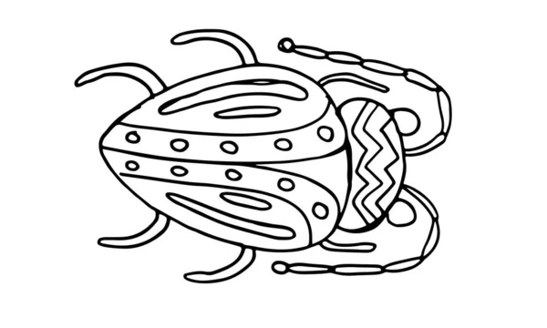 Проста Небезпека Комахи Мультфільм Барвистий Значок Символ Ізольовані Білому Векторна — стоковий вектор