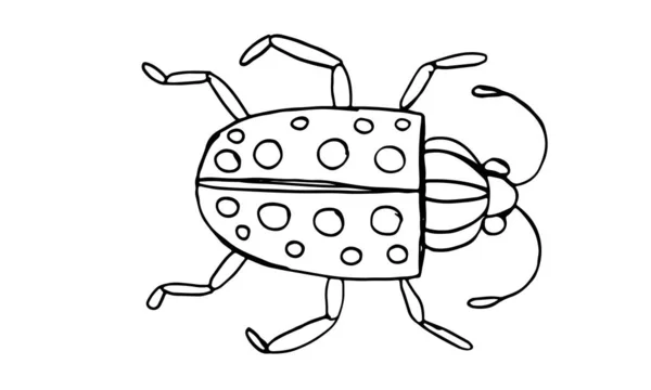 Proste Niebezpieczeństwo Owad Kreskówka Kolorowy Symbol Ikony Izolowane Białym Ilustracja — Wektor stockowy