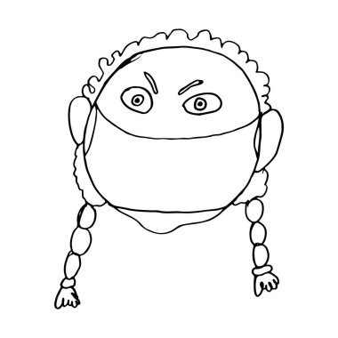 Kendilerini virüsten koruyan tıbbi maskeler takan insanların vektör görüntüsü. Coronavirüs salgını. Grip patlaması. Kalabalık..